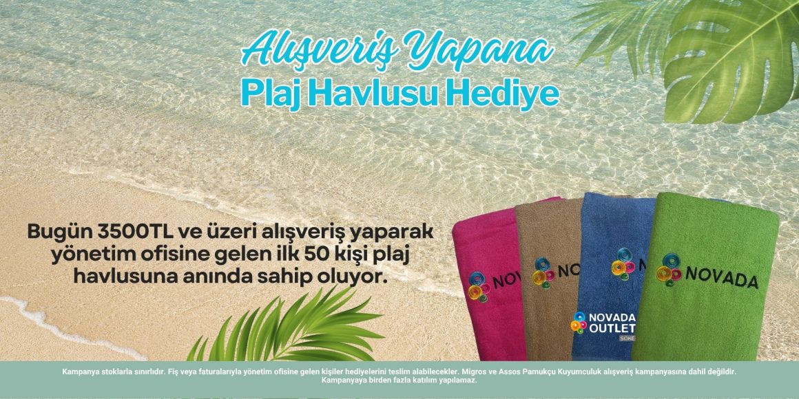 Alışveriş Yapana Plaj Havlusu Hediye!