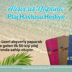 Alışveriş Yapana Plaj Havlusu Hediye!