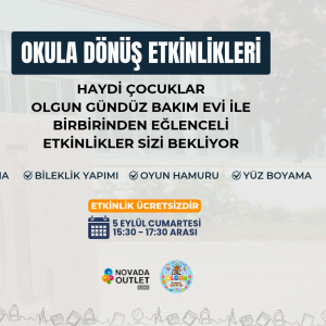 ✨ Haydi Çocuklar, Okula Dönüş Eğlencesi Novada’da! ❤️