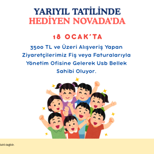 YARIYIL TATİLİNDE HEDİYEN NOVADA’DAN