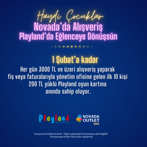 HAYDİ ÇOCUKLAR NOVADA’DA ALIŞVERİŞ PLAYLAND’DA EĞLENCEYE DÖNÜŞSÜN 🎈