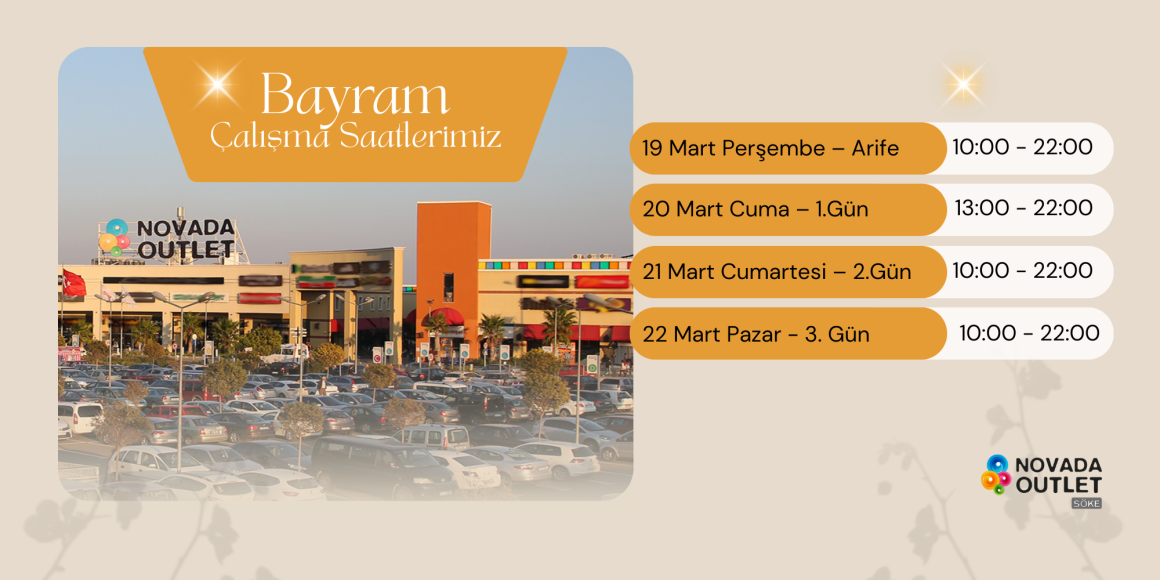 BAYRAM ÇALIŞMA SAATLERİMİZ!