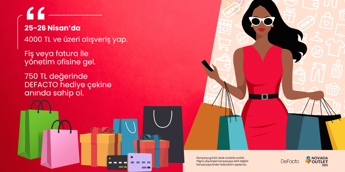 25-26 Nisan Tarihlerinde Defacto Hediye Çeki Kampanyası